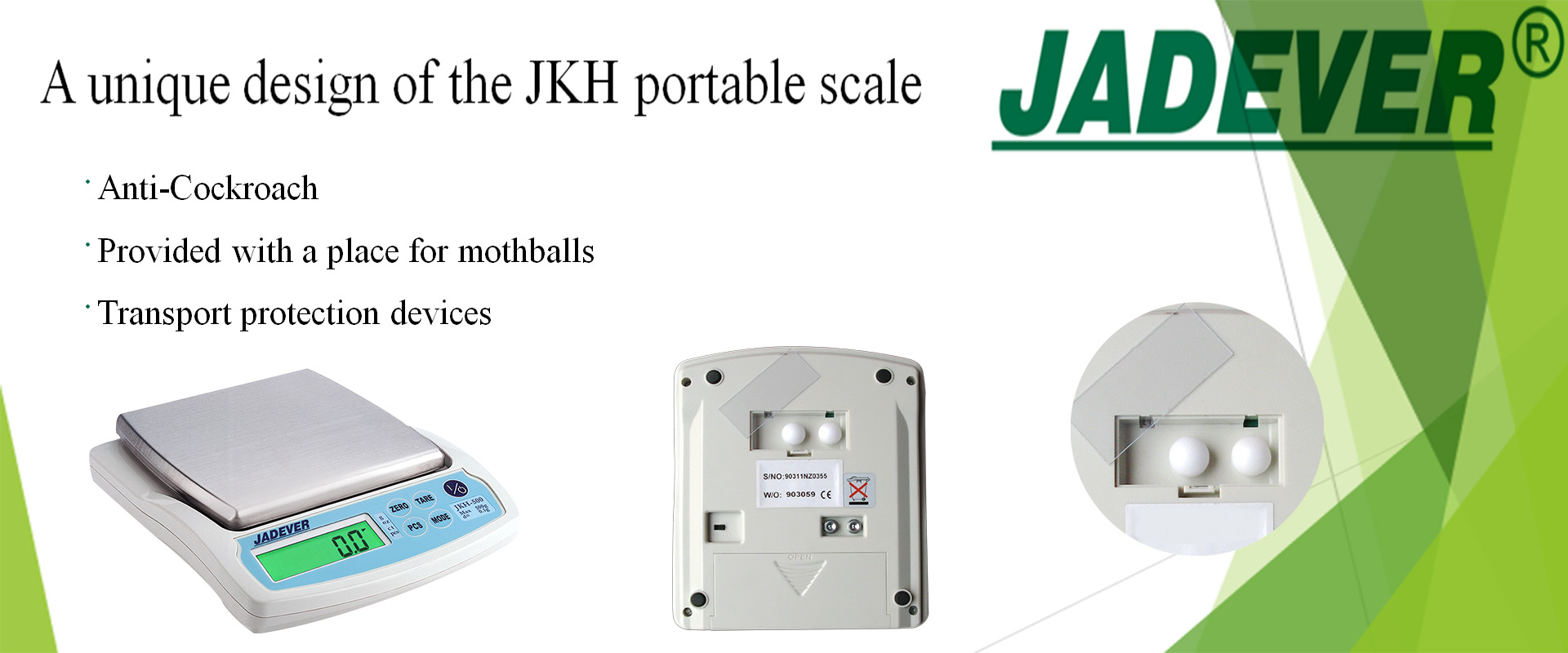 A unique design of the JKH portable scale