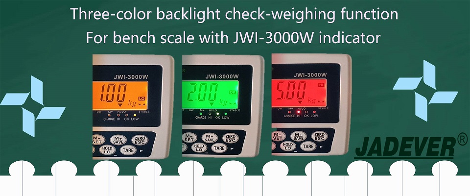 Three-color backlight check-weighing function for bench scale with JWI-3000W indicator