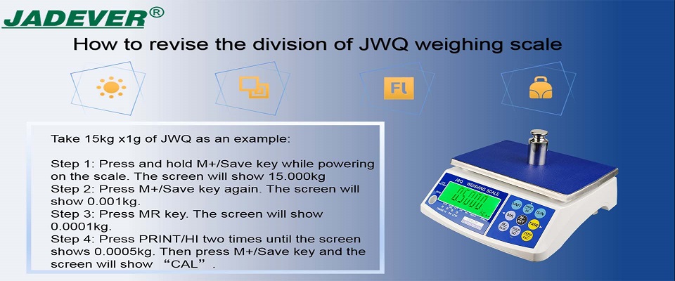 How to revise the division of JWQ weighing scale?