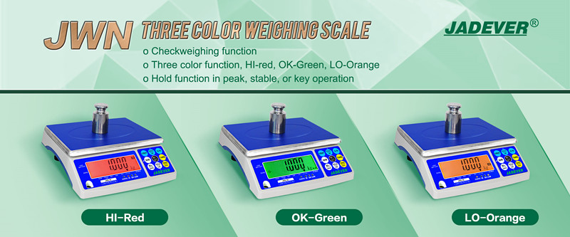 JADEVER JWN Three Color Weighing Scales with Checkweighing function