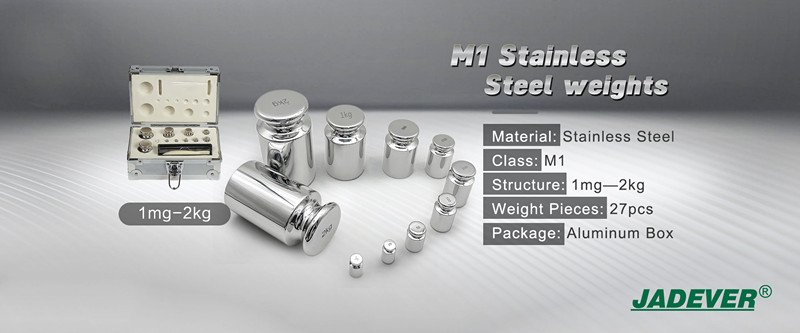 JADEVER M1 Stainless Steel standard weights 1mg-2kg for calibration