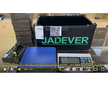 Jadever indicator JWI-700C save weighing data in U disk in groups with barcode scanner