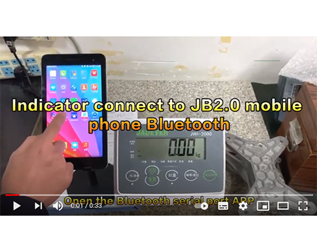 Jadever weighing indicator connect with mobile phone by Bluetooth JB2.0 module