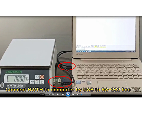 Jadever weighing scale NWTH connect to PC and Printer